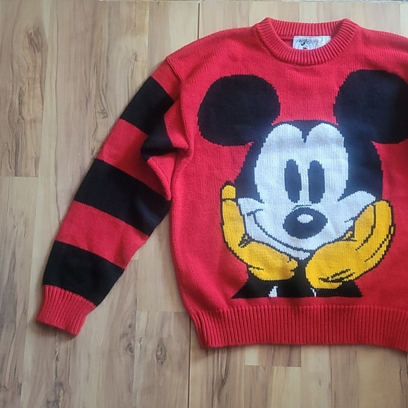 Vintage 90s Mickey Mouse Sweater S - Picture 5 of 11